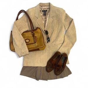 vintage vtg 70s 80s 90s preppy academia genuine suede blazer